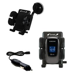 Gomadic Samsung SGH-A226 Flexible Auto Windshield Holder with Car Charger - Uses TipExchange