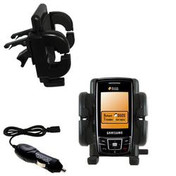 Gomadic Samsung SGH-D880 DUOS Auto Vent Holder with Car Charger - Uses TipExchange