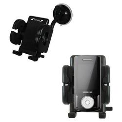 Gomadic Samsung SGH-F400 Flexible Car Windshield Holder - Brand