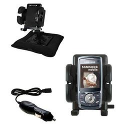 Gomadic Samsung SGH-L760 Auto Bean Bag Dash Holder with Car Charger - Uses TipExchange