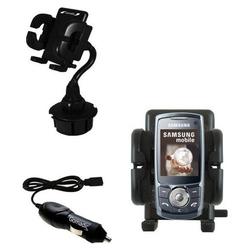 Gomadic Samsung SGH-L760 Auto Cup Holder with Car Charger - Uses TipExchange