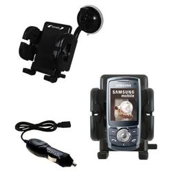Gomadic Samsung SGH-L760 Flexible Auto Windshield Holder with Car Charger - Uses TipExchange