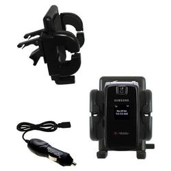 Gomadic Samsung SGH-T439 Auto Vent Holder with Car Charger - Uses TipExchange