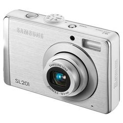 Samsung SL201 Digital Camera - Silver - 10.2 Megapixel - 3x Optical Zoom - 5x Digital Zoom - 2.7 Active Matrix TFT Color LCD