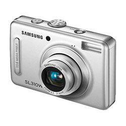 Samsung Dig Camera Samsung SL310 13 Megapixel Digital Camera w/3.6x, 28mm Wide Optical Zoom, 2.7 LCD Screen, Blink Detection, Smile Shot, & ISO 3200 - Silver