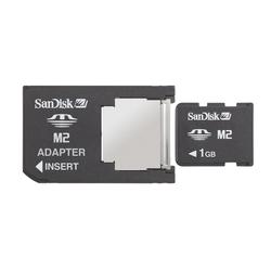 SanDisk 1GB Memory Stick Micro (M2) Memory Card w/ MS Pro Duo Adapter (BULK)