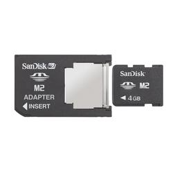 SanDisk 4GB Memory Stick Micro (M2) Memory Card w/ MS Pro Duo Adapter (BULK)