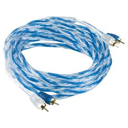 EFX Scosche Audio Cable - 2 x RCA - 2 x RCA - 12ft - Blue, Clear