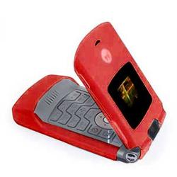 Wireless Emporium, Inc. Silicone Case for Motorola V3xx Razr Series (Red)