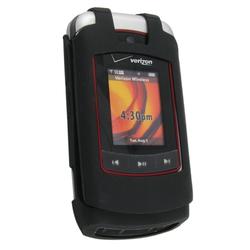 Eforcity Silicone Skin Case for Motorola Adventure V750, Black - by Eforcity