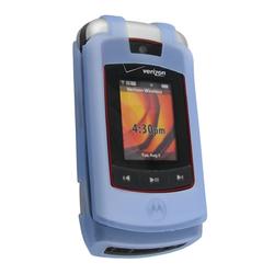 Eforcity Silicone Skin Case for Motorola Adventure V750, Blue - by Eforcity