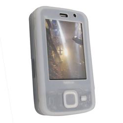Eforcity Silicone Skin Case for Nokia N96, Clear White by Eforcity