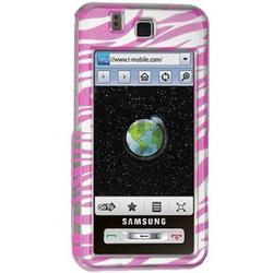 Wireless Emporium, Inc. Silver Pink Zebra Snap-On Protector Case Faceplate for Samsung Behold T919