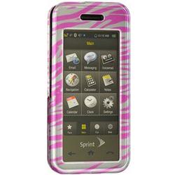 Wireless Emporium, Inc. Silver Pink Zebra Snap-On Protector Case Faceplate for Samsung Instinct M800