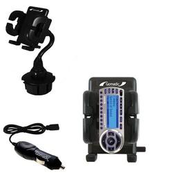 Gomadic Sirius StarMate ST2 Auto Cup Holder with Car Charger - Uses TipExchange