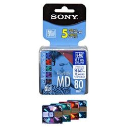 Sony 65mm MiniDisc Media - MiniDisc - 80Minute - 2.56 (5MDW80CL2)