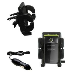 Gomadic Sony Ericsson TM506 Auto Vent Holder with Car Charger - Uses TipExchange