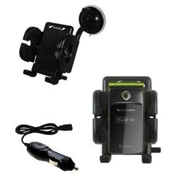 Gomadic Sony Ericsson TM506 Flexible Auto Windshield Holder with Car Charger - Uses TipExchange