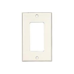 Steren 1 Socket Decorator-Style Faceplate - 1-Gang - White