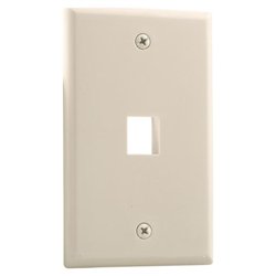 Steren 1 Socket Keystone Faceplate - Ivory