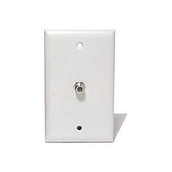 Steren 1 Socket TV/Phone Faceplate - F81 Coaxial - White