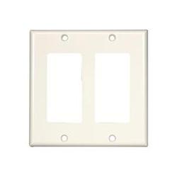 Steren 2 Socket Decorator-Style Faceplate - 2-Gang - White