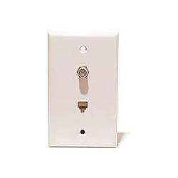 Steren 2 Socket TV/Phone Faceplate - RJ-11, F81 Coaxial - White