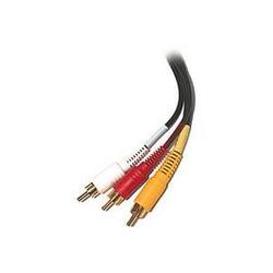 Steren Audio/Video Cable - 3 x RCA - 3 x RCA - 18ft - Black