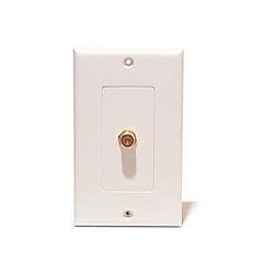Steren Decorator-Style Faceplate - 1-Gang - F81 Coaxial - White