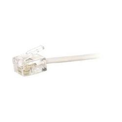 Steren Modular Flat Telephone Cable - 1 x RJ-11 - 1 x RJ-11 - 7ft - White