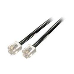 Steren Modular Telephony Cable - 1 x RJ-11 - 1 x RJ-11 - 100ft - Black