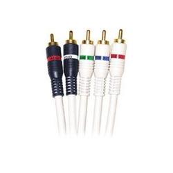 Steren Python Component Audio/Video Cable - 5 x RCA - 5 x RCA - 50ft - Ivory