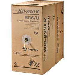 Steren RG6/U Coaxial Drop Cable - 1000ft - Black