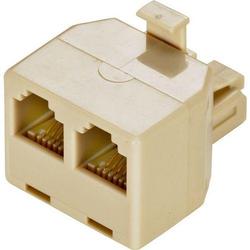 Steren Telephone Tee Adapter - RJ-11 Male to 2 x RJ-11 Female - Plastic (300-024IV)