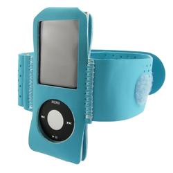 Eforcity Suede Armband for iPod Gen4 Nano, Aqua Blue by Eforcity