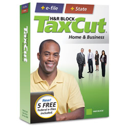 H&R BLOCK TAXCUT 2008 HOME BUSINESS + CROMSTATE + EFILE