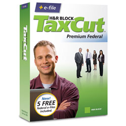 H&R BLOCK TAXCUT 2008 Premium Federal + efile