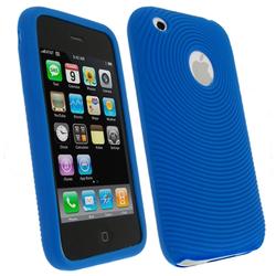 Eforcity Textured Silicone Skin Case for Apple 3G iPhone, Blue by Eforcity
