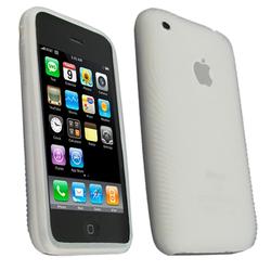 Eforcity Textured Silicone Skin Case for Apple 3G iPhone, Clear White by Eforcity