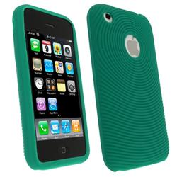 Eforcity Textured Silicone Skin Case for Apple 3G iPhone, Green by Eforcity