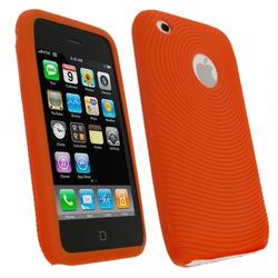Eforcity Textured Silicone Skin Case for Apple 3G iPhone, Orange by Eforcity