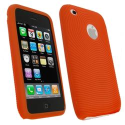 Eforcity Textured Silicone Skin Case for Apple 3G iPhone, Orange by Eforcity