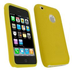 Eforcity Textured Silicone Skin Case for Apple 3G iPhone, Yellow by Eforcity