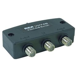 RCA Thomson VH74 Deluxe 2-Way A/B Coaxial Cable Switcher - TV, VCR Compatible - 2 x RF Video In, 1 x RF Video Out