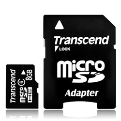 Transcend 8GB microSDHC Card - Class 6