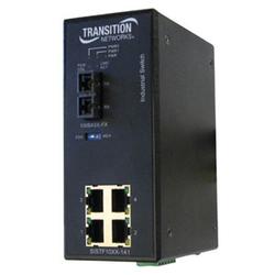 TRANSITION NETWORKS Transition Networks 10/100BASE-TX to 100BASE-FX Converter - 4 x RJ-45 , 1 x ST - 10/100Base-TX, 100Base-FX