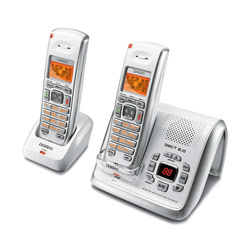 Uniden DECT2080-2W DECT 6.0 Dual-Handset Cordless Phone With Digital Answering System