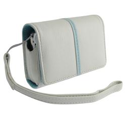 Eforcity Universal Digital Camera Carrying Leather Case, White by Eforcity