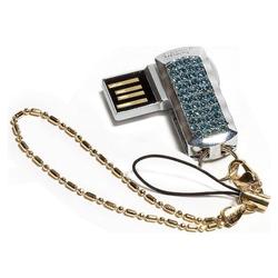 Cyanics i-Passion Aqua Marine 2 GB USB Flash Drive with Swarovski Crystals