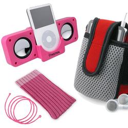 Eforcity iPod Foldable Speakers Sexy Pink Pack (Dice Version)